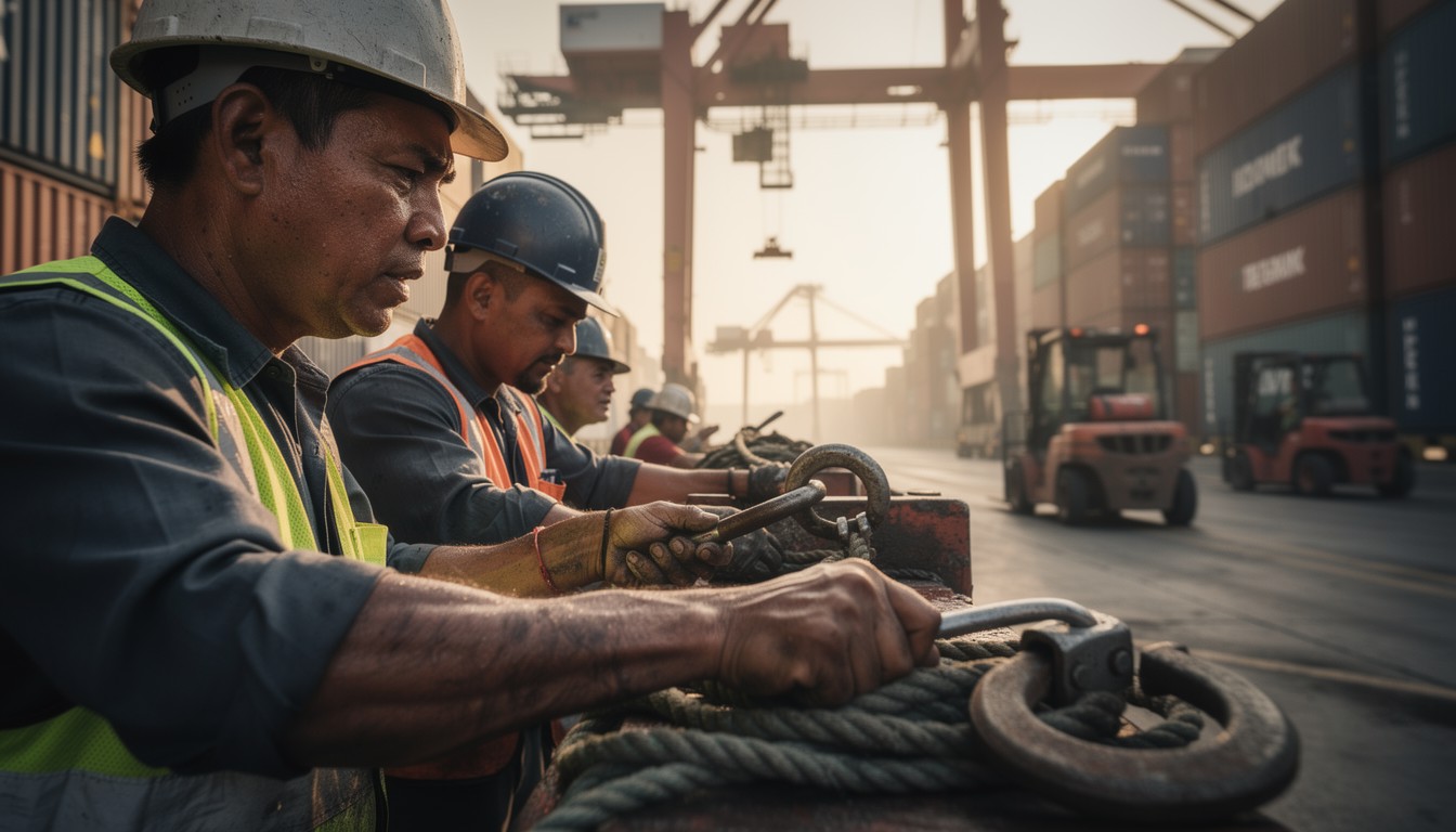 Free Port Workers Persevere Image - Industrial, Port, Workers ...