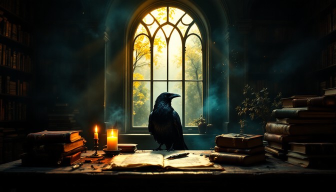 Free Raven Library Mystery Image - Gothic, Raven, Library | Download at ...
