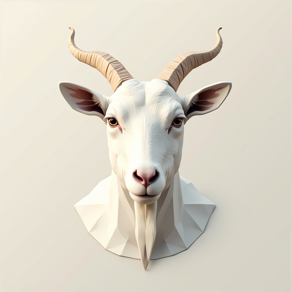 Geometric Goat Full Body Free Geometric Goat Portrait Image - Goat, Geometric, 3d | Download at ...