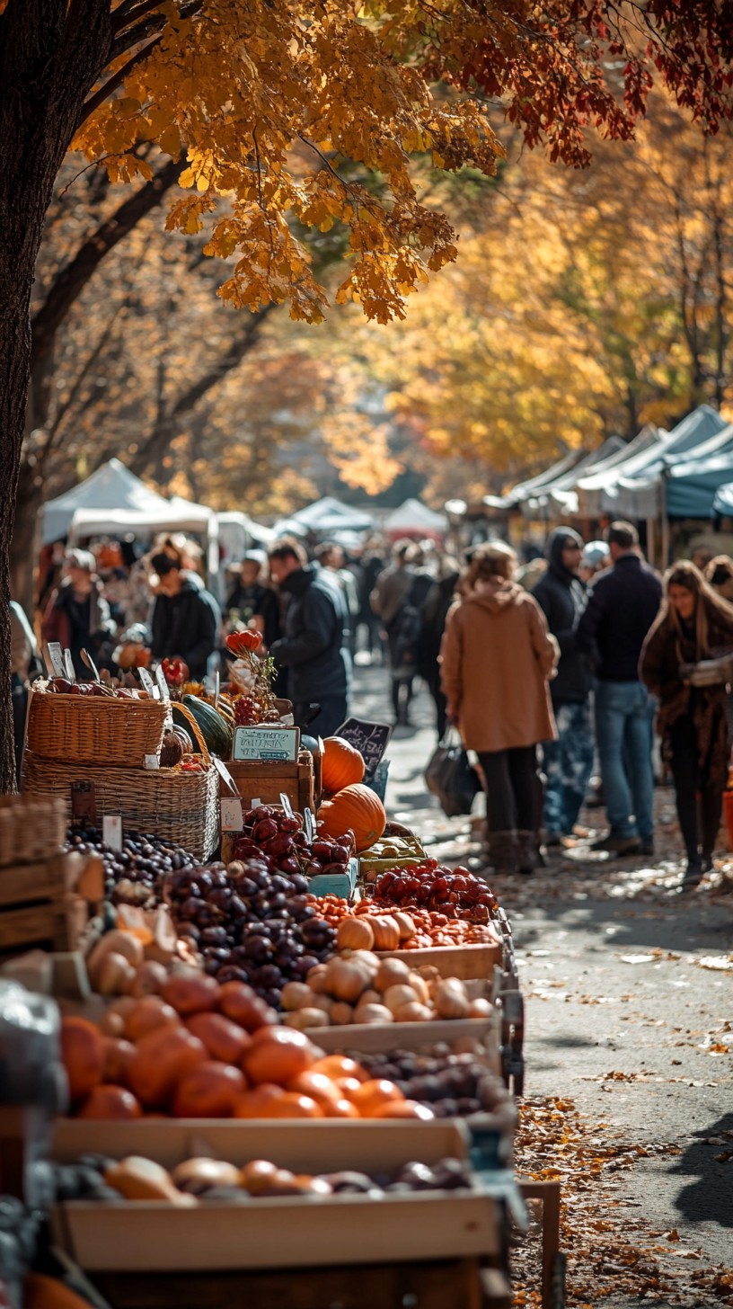 October Fall Market Free Autumn market scene Photo - Autumn, Market, People | Download at ...