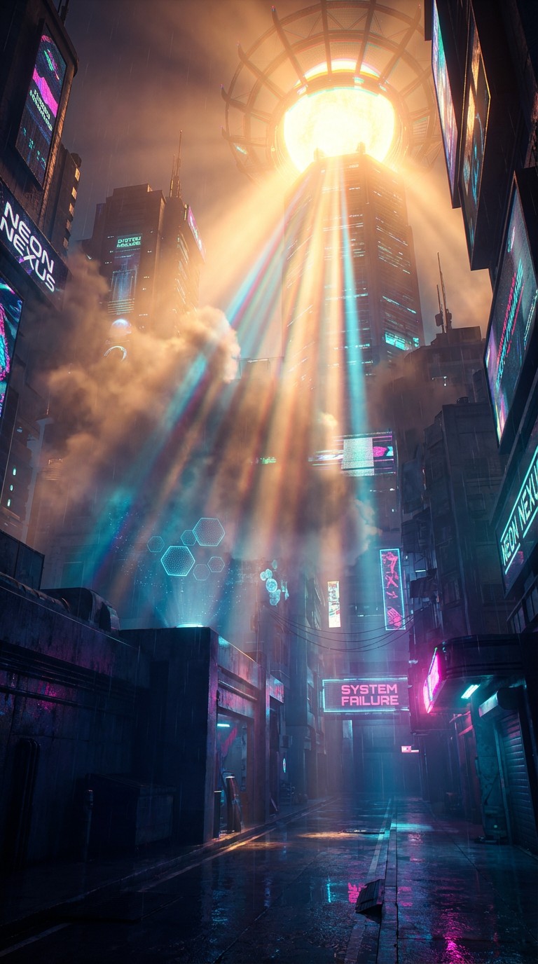Free Cyberpunk God Rays Photo - Cyberpunk, Volumetric, Neon | Download ...