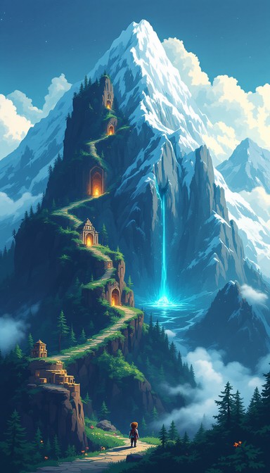 Free Pixel Journey Ascent Image - Pixel, Journey, Mountain | Download ...