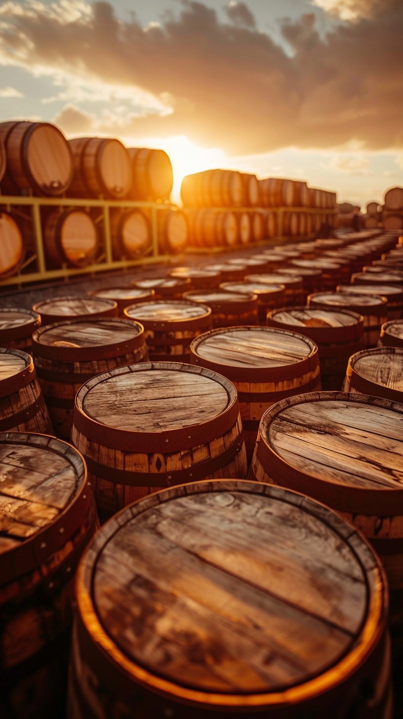 Free Sunset Barrel Array Image - Sunset, Barrels, Wooden | Download at ...