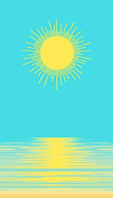 Free Minimalist Sunshine Sea Image - Pixelart, Minimalist, Sun ...