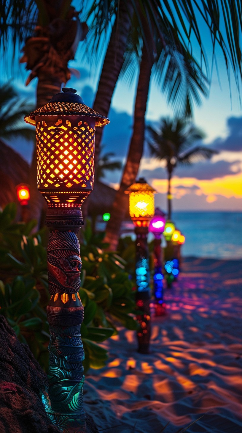 Free Tropical Evening Lights Image - Tropical, Beach, Evening ...