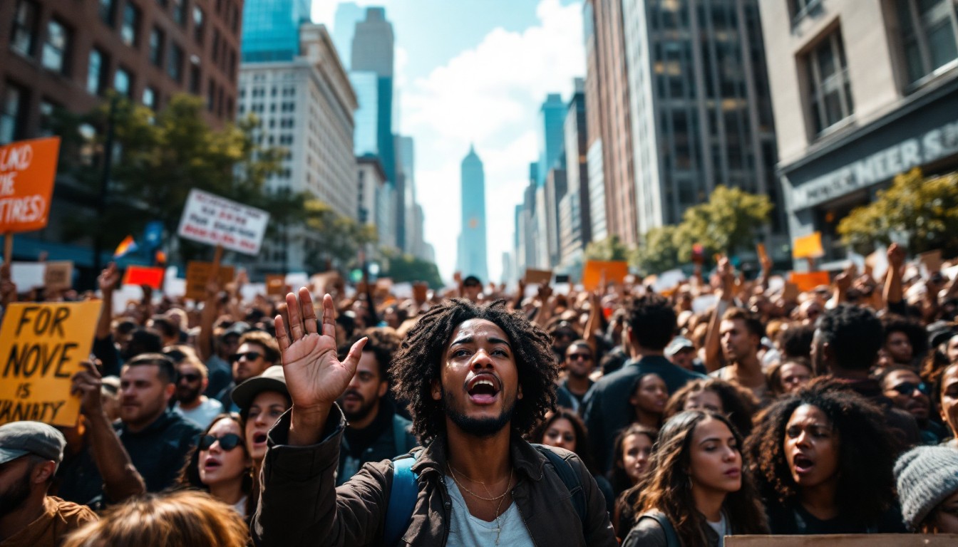 Protesters Demand Free Voices Demand Change Image - Protesters, Demonstration, Rally ...
