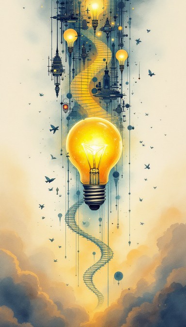 Creative Fly Free Illuminating Creative Flight Image - Watercolor, Lightbulb ...