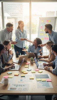 Team Table For Inovation Free Teamwork Sparks Innovation Image - Teamwork, Collaboration ...