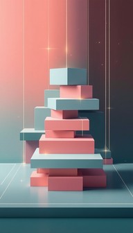 Floating Blocks Gradient Free Floating Geometric Pyramid Image - Geometric, Minimal, Pyramid ...