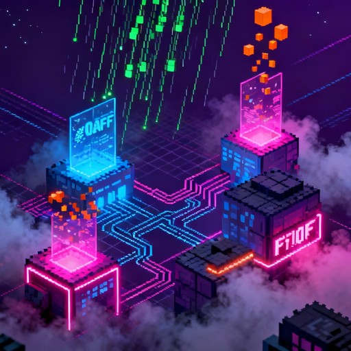 Free Neon Pixel Grid Image - Isometric, Pixel, Digital | Download at ...