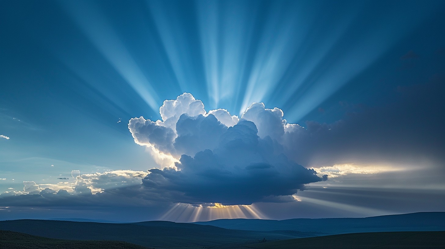 Free Radiant Cloud Display Image - Clouds, Sunset, Rays | Download at ...