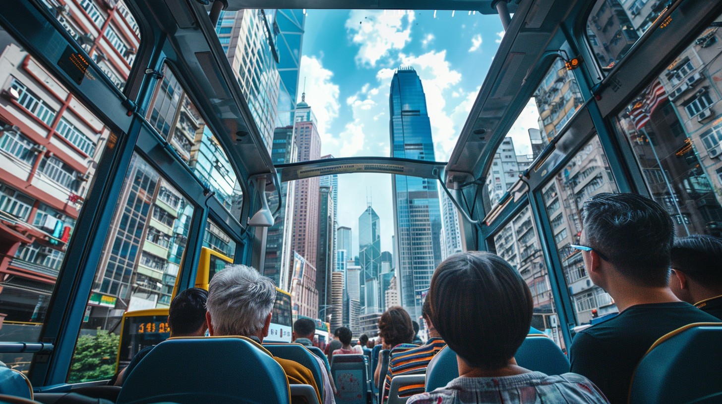 Free City Bus Tour Image - City, Bus, Skyscrapers | Download at StockCake
