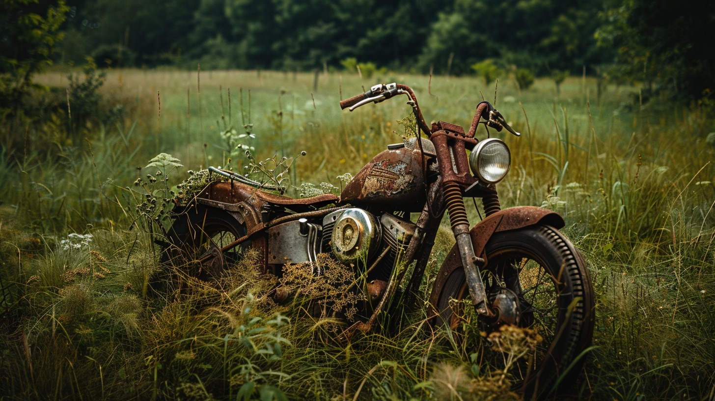 Rustic Motorcycle Background Free Abandoned Rustic Motorcycle Image - Motorcycle, Abandoned, Nature ...