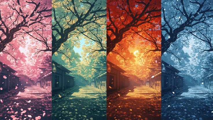 Free Four Seasons Journey Image - Anime, Seasons, Spring | Download at ...