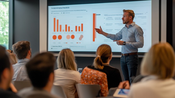 Statistical Projection Training Free Corporate presentation scene Image - Presentation, Business ...