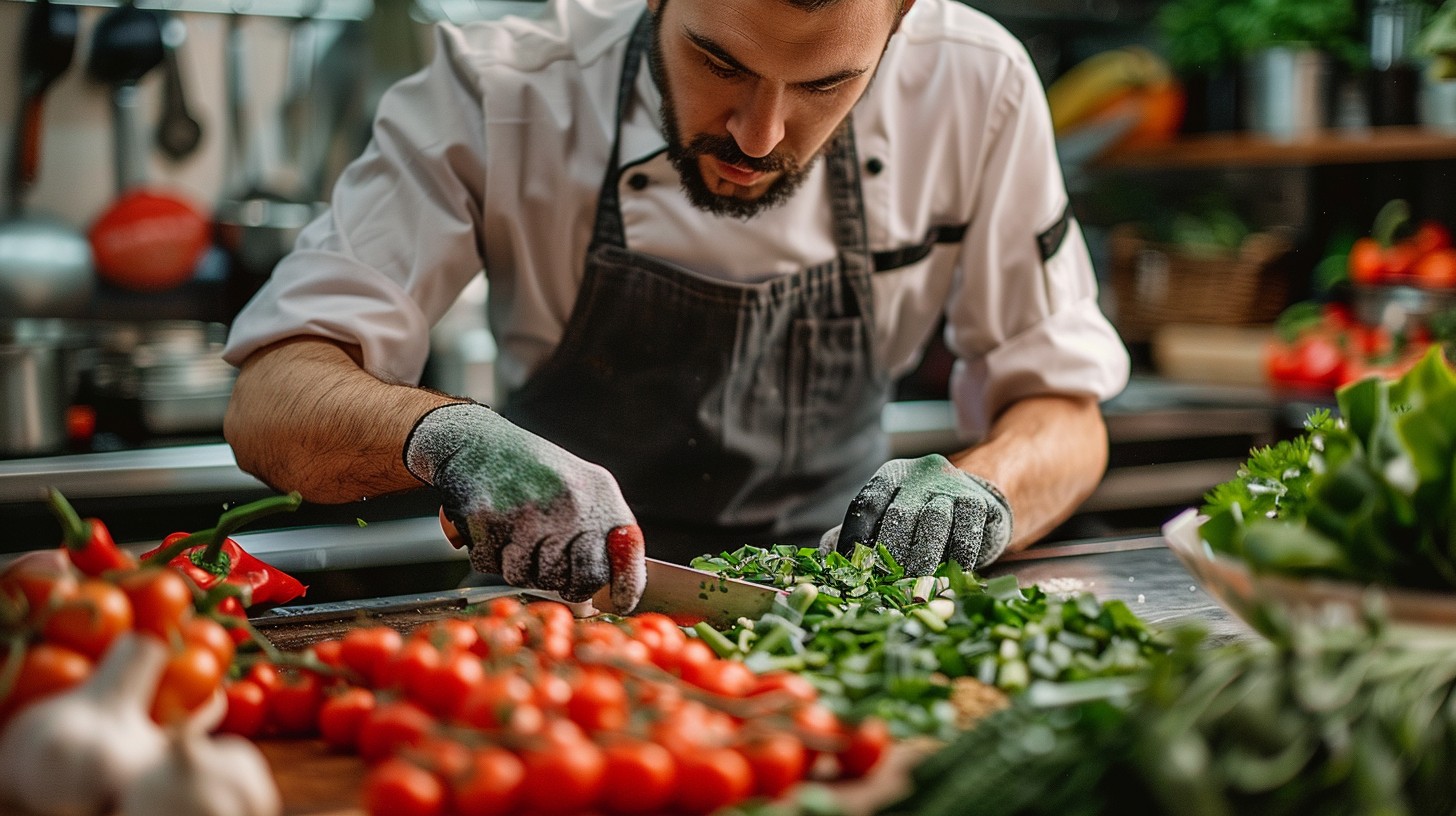Free Chef Preparing Vegetables Image - Chef, Chopping, Vegetables ...
