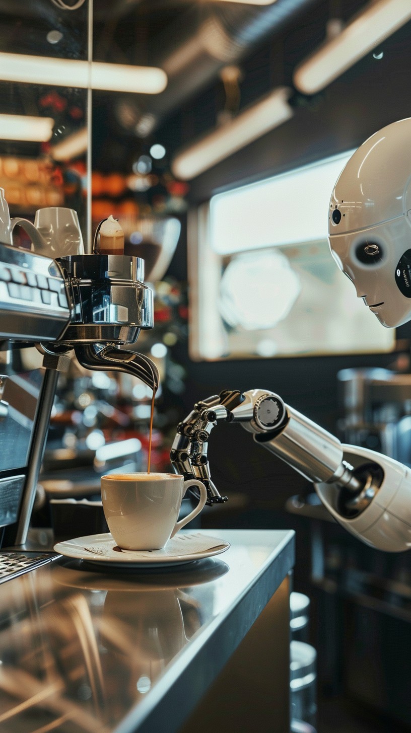 Free Robot Serving Coffee Image - Robot, Coffee, Cafe | Download at ...