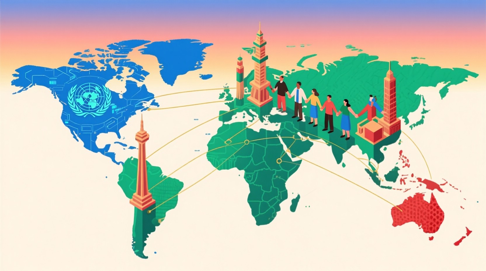 Free Global Unity Illustrated Image - Global, Unity, Map | Download at ...