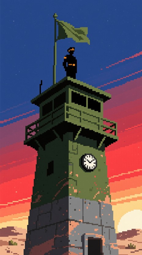 Pixels Graphics Watchtower Free Sunset Guard Duty Image - Pixel, Art, Watchtower | Download at ...