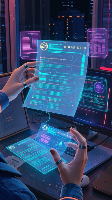Free Futuristic Note Taking Image - Cyberpunk, Holographic, Neon ...