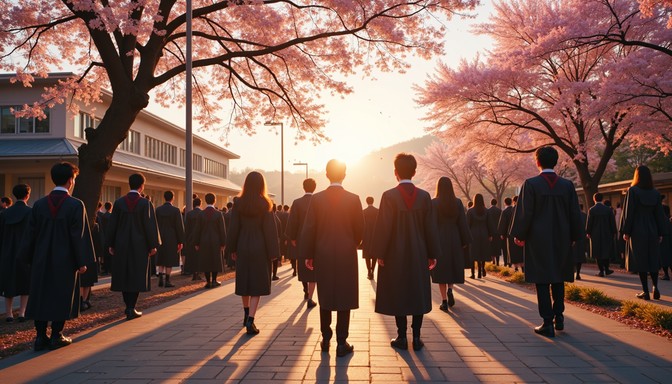 Free Sakura Graduation Sunset Image - Graduation, Sakura, Sunset ...