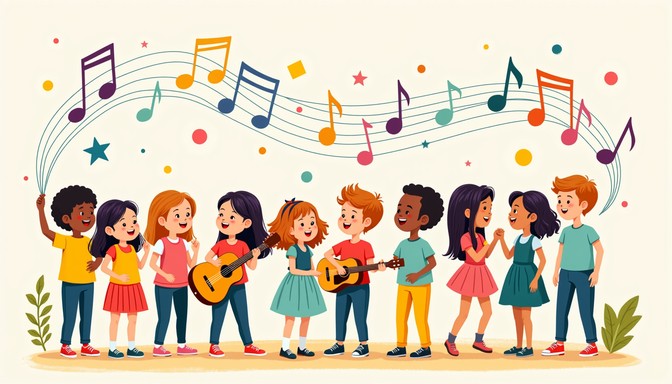 Colorful Choir Free Harmonious Colorful Chorus Image - Children, Silhouettes, Choir ...