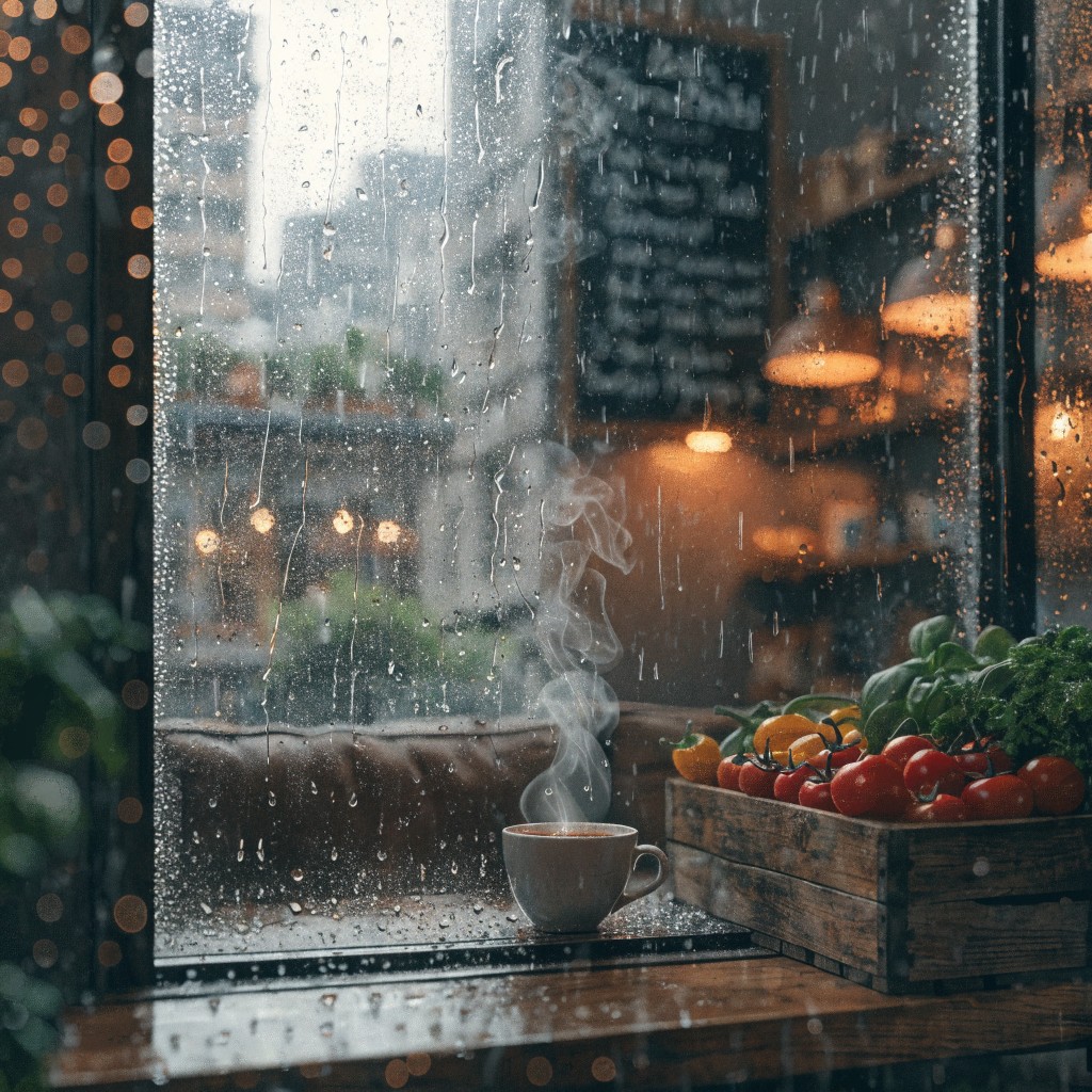 Free Rainy Cafe Comfort Image - Cafe, Rain, Cozy | Download at StockCake