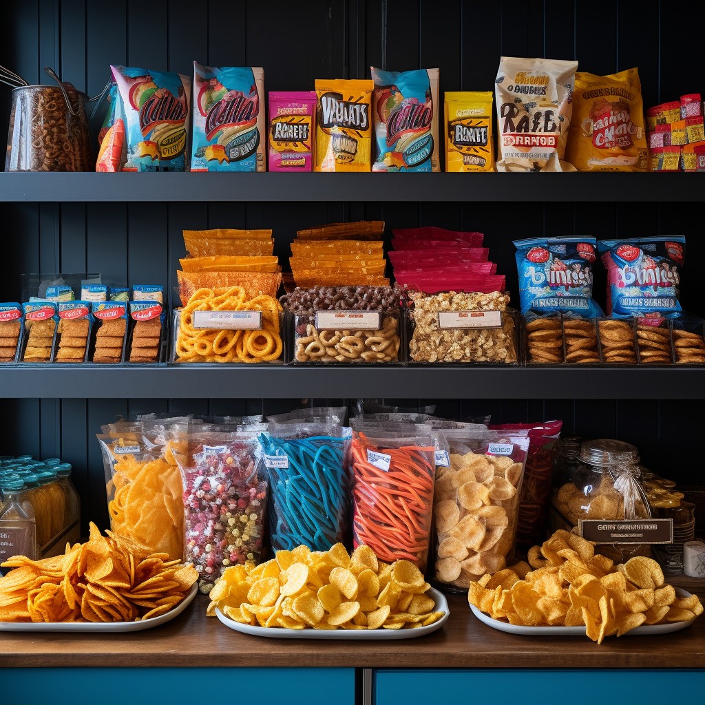 Store Snack Download Snack Variety Display Image - Snacks, Shelves, Store | StockCake
