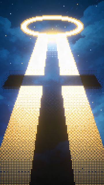 Free Divine Pixel Crucifixion Image - Crucifixion, Silhouette, Pixel ...