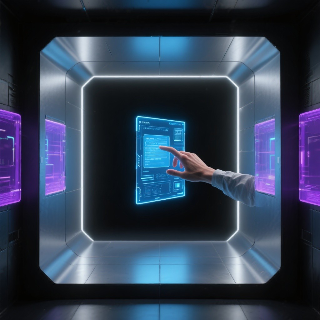 Free Touch The Future Image - Futuristic, Holographic, Interface ...