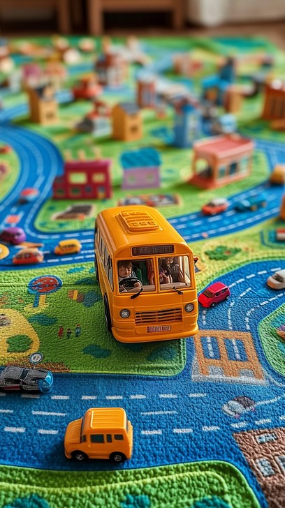 Toy Riding Bus Free Toy Bus Adventure Image - Toy, Bus, Colorful | Download at StockCake