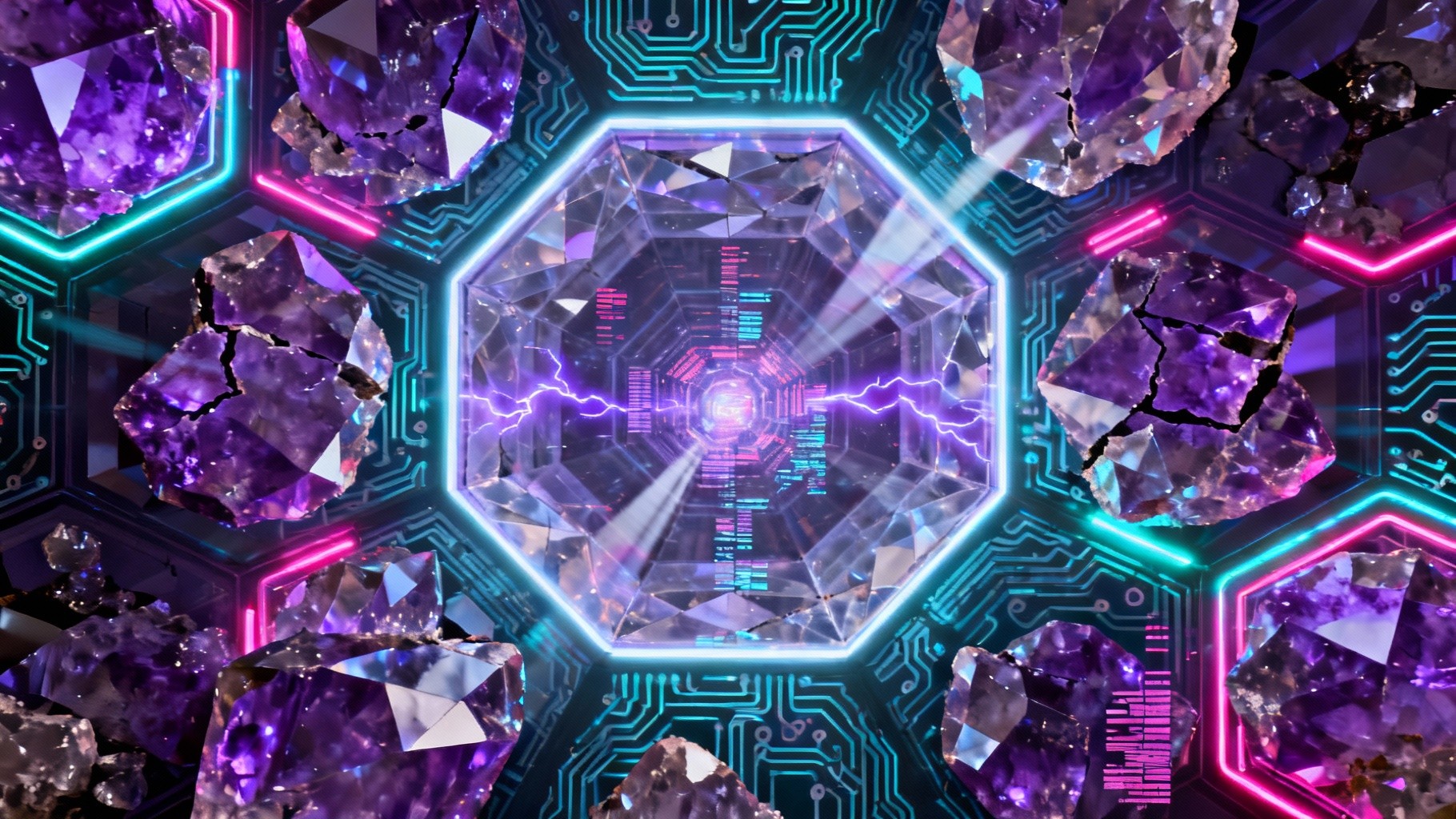 Free Crystalline Cyberpunk Nexus Photo - Amethyst, Cyberpunk, Crystal ...