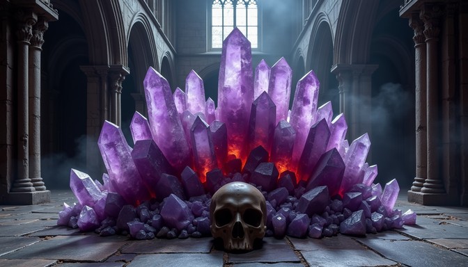 Crystalized Corpse Free Crystal Death Cathedral Image - Amethyst, Crystal, Skull ...
