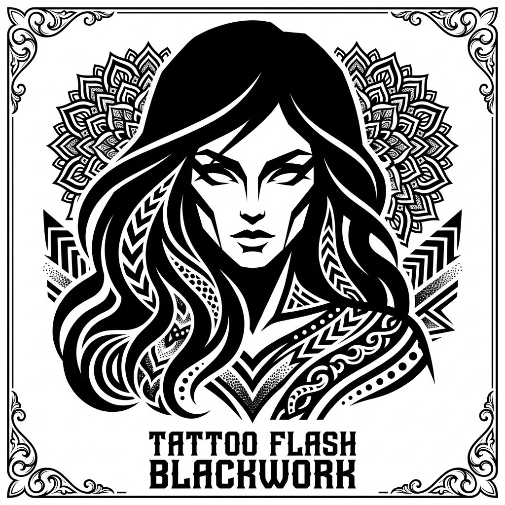 Free Tribal Tattoo Woman Image - Blackwork, Tattoo, Woman | Download at ...
