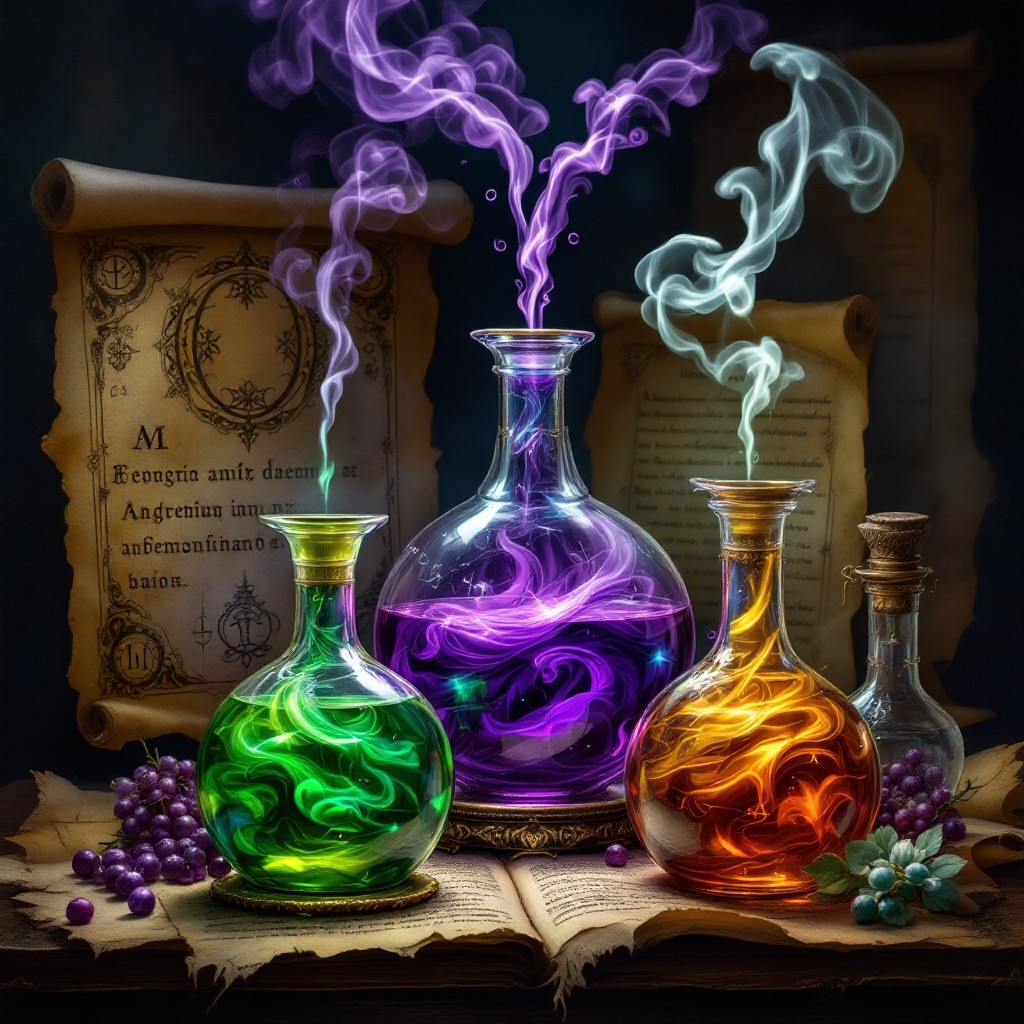 Free Magical Potion Collection Image - Potion, Alchemy, Magical ...