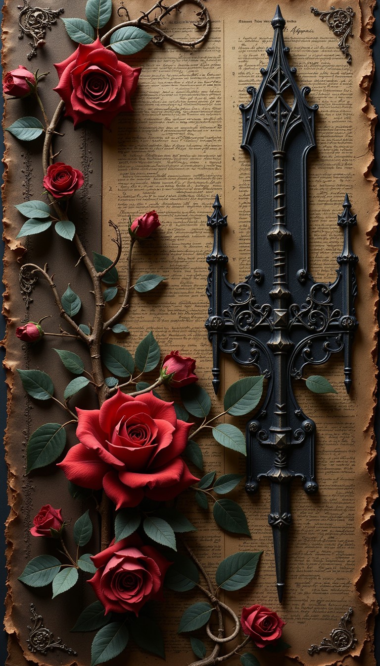 Free Gothic Floral Elegance Image - Roses, Gothic, Vintage | Download ...