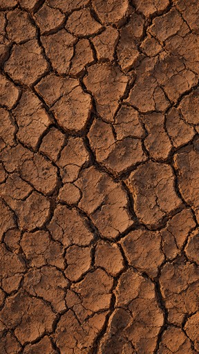 Golden Radiating Sun Sun-baked desert soil reveals intricate networks of deep cracks ...
