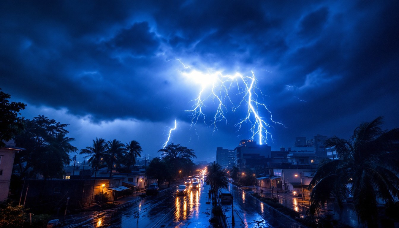 Free Lightning Strikes City Image - Lightning, Storm, Thunder ...