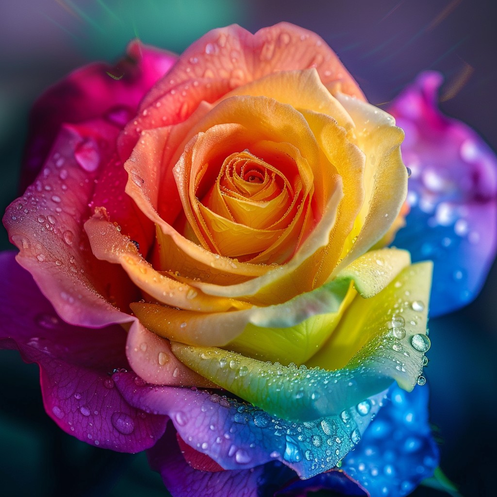 Free Vibrant Rainbow Rose Image - Rose, Rainbow, Vibrant | Download at ...