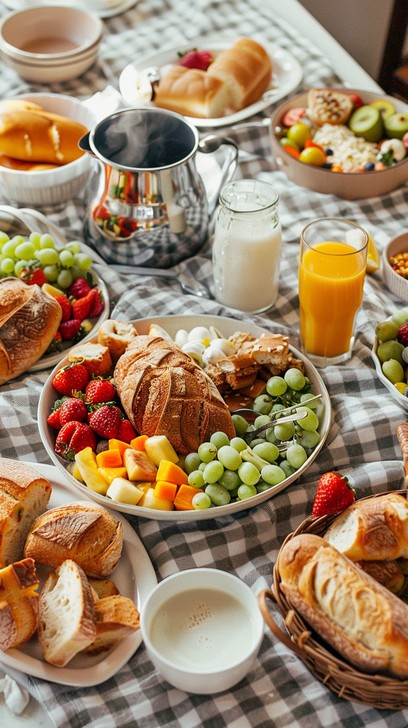 Free Lavish breakfast spread Image - Breakfast, Buffet, Croissants ...