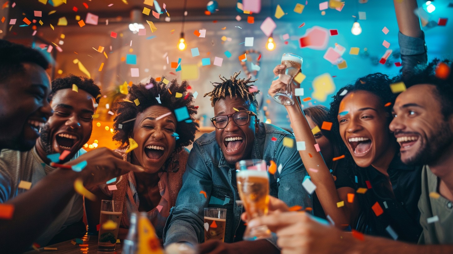 Free Joyful party celebration Image - Friendship, Celebration, Confetti ...