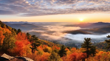 Sun Rise In Fall Free Autumn Mountain View Image - Autumn, Foliage, Sunrise | Download ...