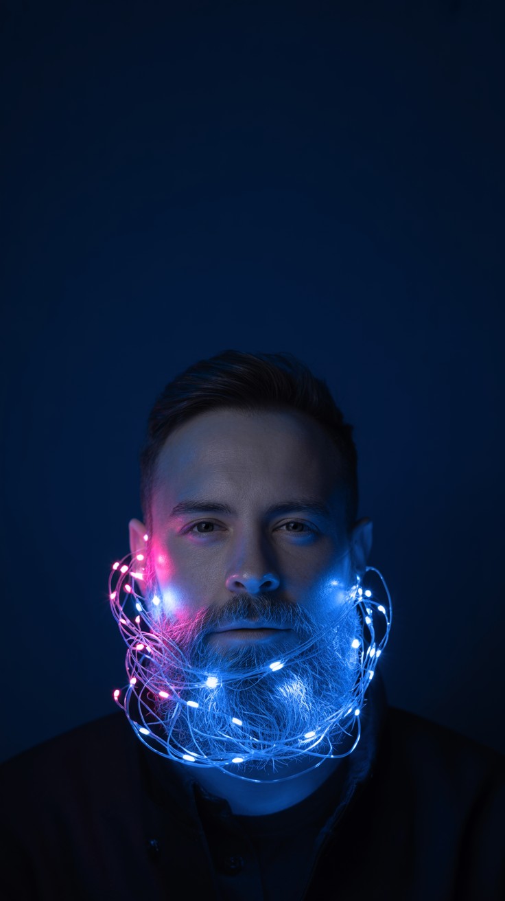 Free Electrified Beard Art Photo - Luminous, Beard, Led | Download at ...