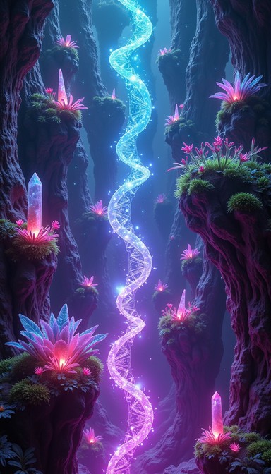 Purple Rocks Chasm Free Luminous Crystal Canyon Image - Bioluminescent, Crystals, Canyon ...