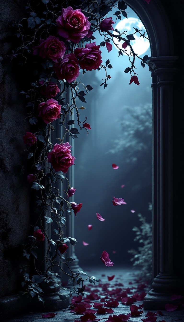 Free Moonlit Gothic Roses Photo - Roses, Gothic, Moonlight | Download ...