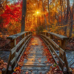 Free Autumn Bridge Sunset Image - Autumn, Bridge, Sunset | Download at ...