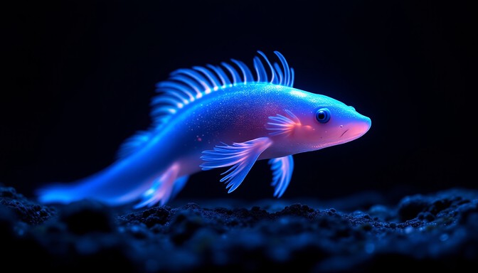 Free Luminous Blue Fish Image - Bioluminescent, Fish, Blue | Download ...