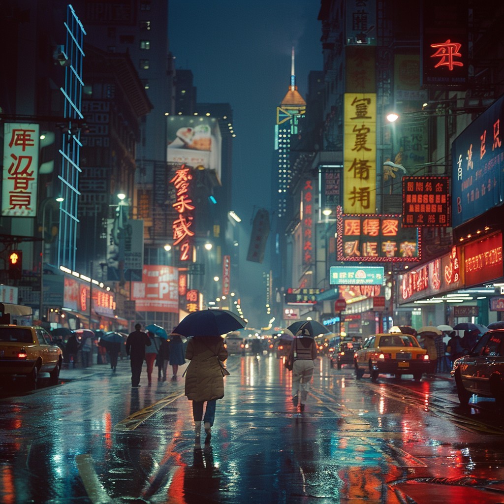 Free Rainy City Night Image - City, Night, Rain | Download at StockCake