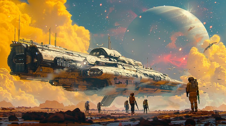 Free Spaceship Desert Landing Image - Spaceship, Desert, Explorers ...