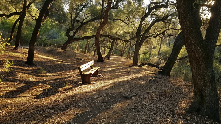 Free Serene Forest Bench Image - Forest, Bench, Sunset | Download at ...